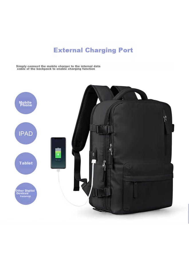 Landcase Backpack, Travel Bag For Women, Large Capacity, Shoulder Bag For Men, Short-trip Travel Bag, Multifunctional Laptop Bag, 5162 Black, Small Size - Image 2