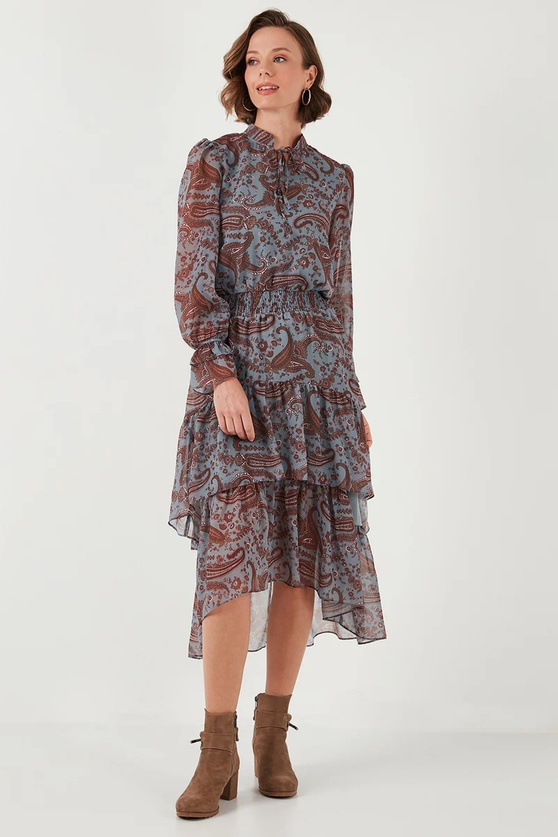 Lela Paisley Tiered Dress