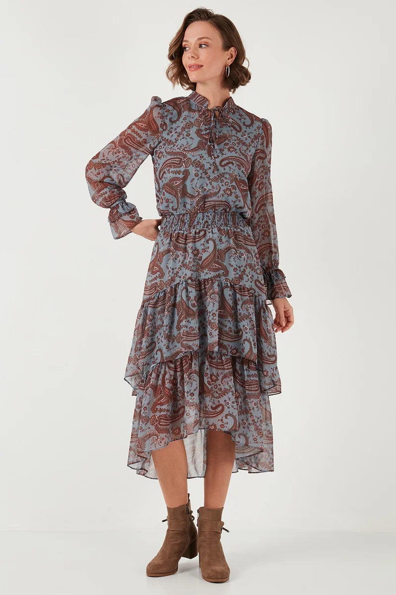 Lela Paisley Tiered Dress