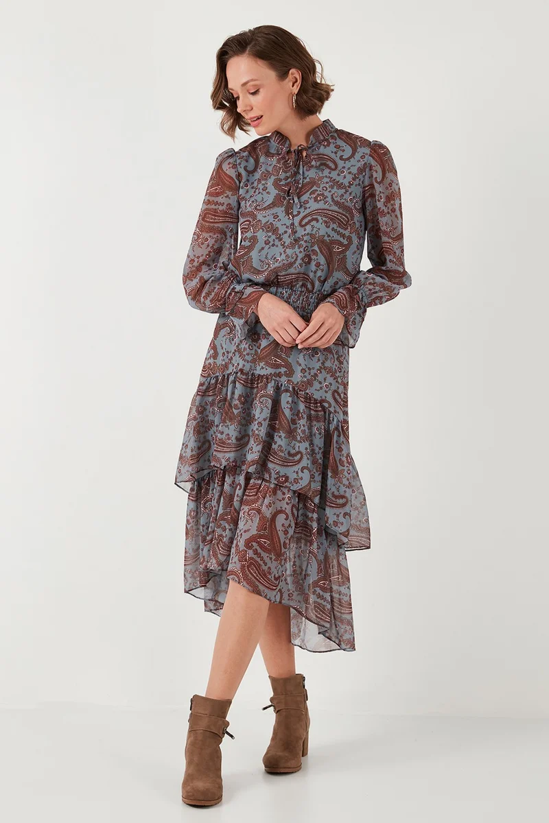 Lela Paisley Tiered Dress