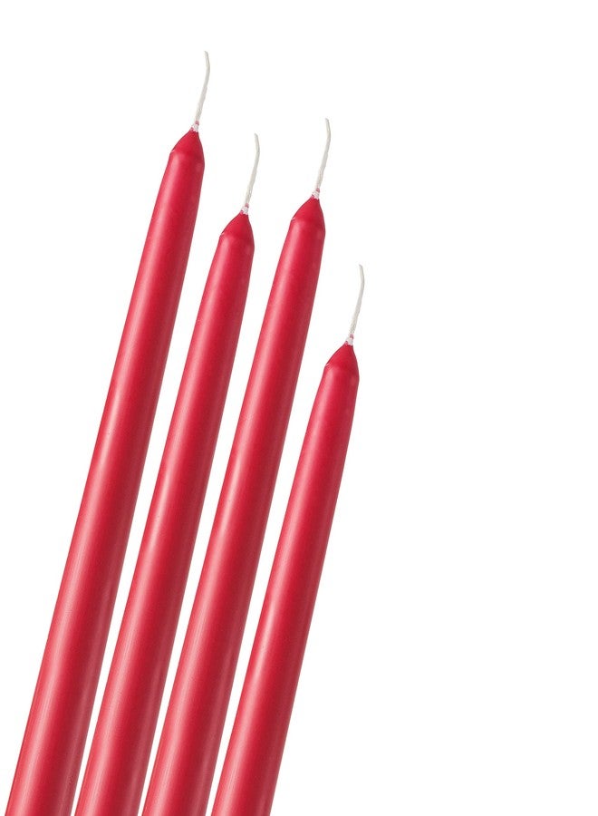 RAMBUE Luxurious 10" Red Taper Candles, 8 Pack Long Red Candlesticks for Creating a Bold and Vibrant Atmosphere - Dark Red Tapered Candles for Christmas, Holiday, Dinner - 8 Hour Burn Time - Image 3