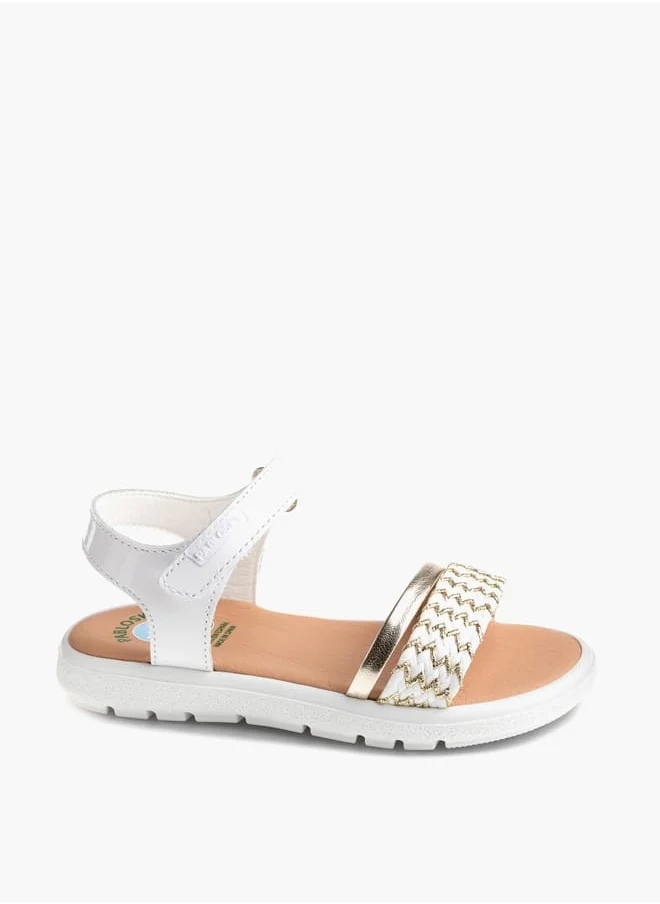 بابلوسكي Girls Strap Sandals With Hook And Loop Closure