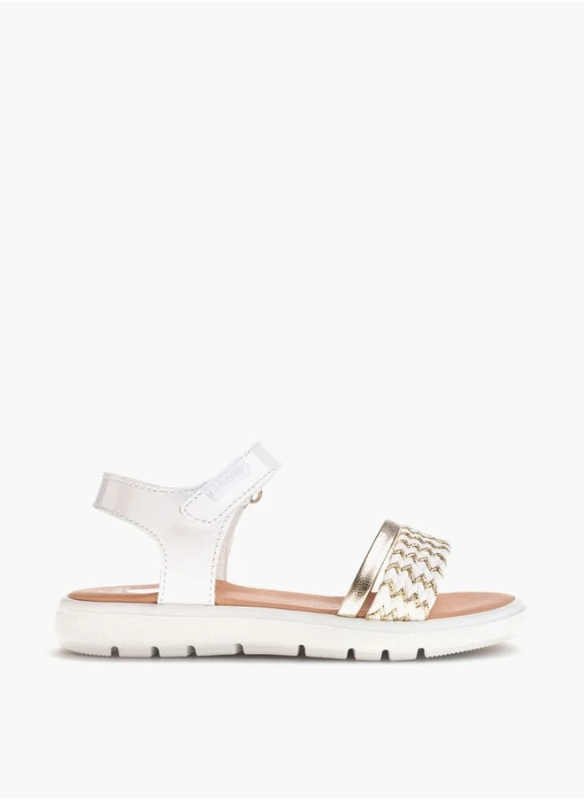 بابلوسكي Girls Strap Sandals With Hook And Loop Closure