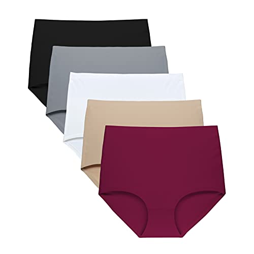 FallSweet No Show High Waist Briefs Underwear for Women Seamless Panties Multi Pack (multi 5 (5-pack), Small) - Image 5