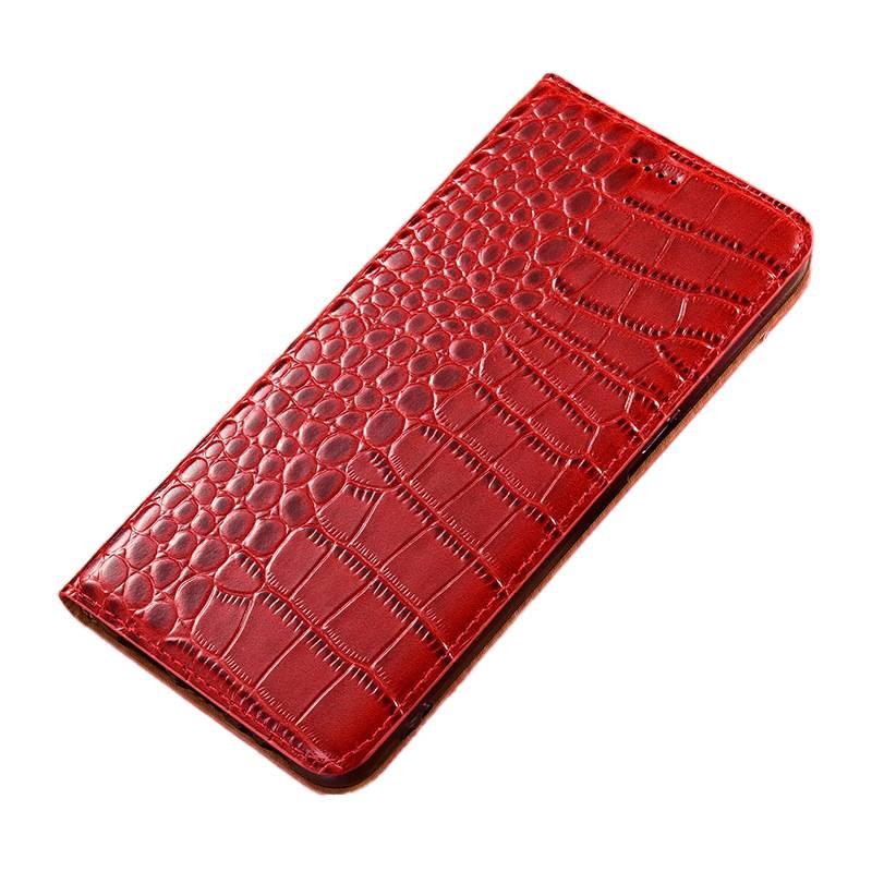 MS Leather Texture Protective Case for Redmi Note 13 Pro with Shockproof and Drop Protection plus Shockproof plus Kickstand plus Strong Magnetic in Red - Image 1