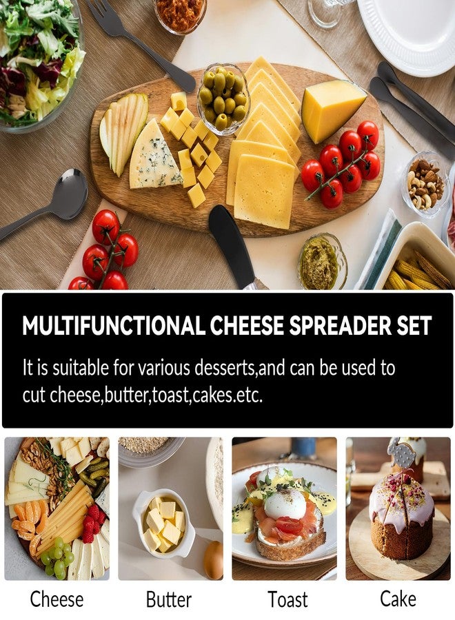 GUZE-US Charcuterie Accessories(25 Psc), Cheese Spreaders For Charcuterie Board, Mini Serving Spoons, Blank Toothpick Flags, Bowl For Christmas Pastry Making, forks And Mini Serving Tongs - Image 3