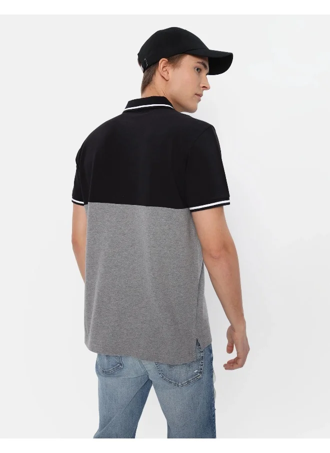 American Eagle Color Block Pique Polo