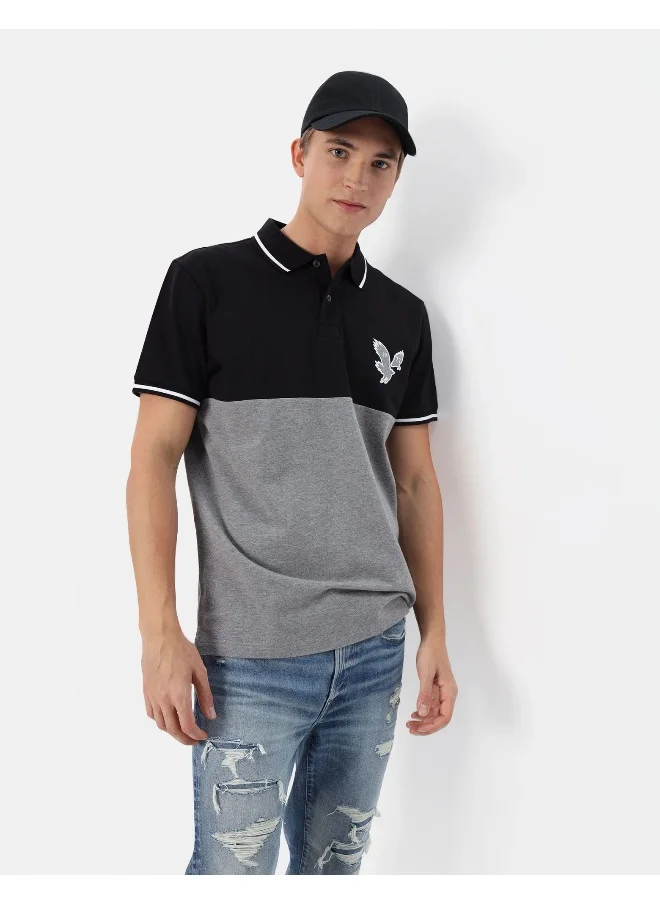 American Eagle Color Block Pique Polo
