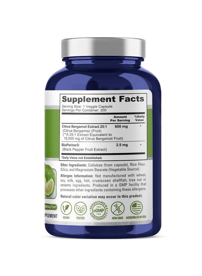 نوسابيور كبسولات نوسابيور بنكهة البرغموت الحمضي ١٥٠٠٠ مجم، ٢٠٠ كبسولة - مستخلص البرغموت بنسبة ٢٥:١ - ٢٠٠ حصة، بيوبيرين، نباتي، غير معدل وراثيًا - Image 1