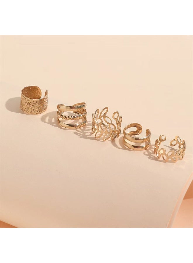 يوجا اقراط اذن وهمية بدون ثقوب مجموعة من 5 قطع تصميميات مختلفة مشبك أذن اقراط - Image 2