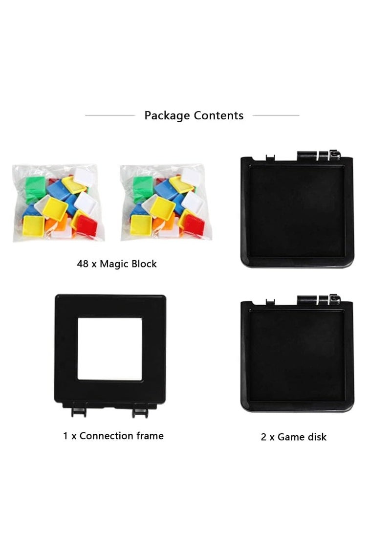 Race Game Magic Block Game Board Games for 2 Players Genius Square Game Sequence Puzzle Brain teasers Board Games for Boys and Girls Rubiks Race Game