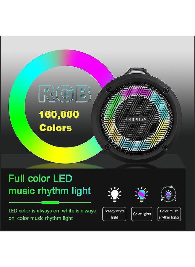 Merlin Sound GO Waterproof Bluetooth Bike Speaker with LED Lights – IPX7 Outdoor Wireless Portable Speaker for Cycling, Camping, Hiking & Travel - Image 4