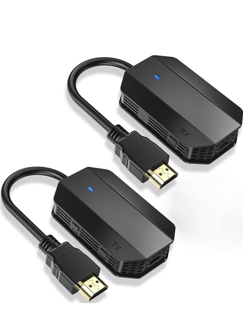 ماركة غير محددة - Wireless HDMI Transmitter and Receiver,Plug  Play,Wireless HDMI Extender Kit,Support 2.4/5GHz for Streaming Media Video/Audio/File for Laptop/PC/Camera/Phone to Monitor/Projector/HDTV - 98FT/30M - Image 1