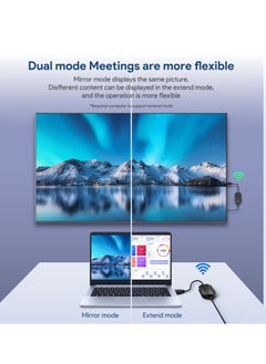 ماركة غير محددة Wireless HDMI Transmitter and Receiver,Plug  Play,Wireless HDMI Extender Kit,Support 2.4/5GHz for Streaming Media Video/Audio/File for Laptop/PC/Camera/Phone to Monitor/Projector/HDTV - 98FT/30M  - Image 5
