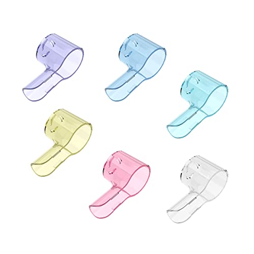 seplouis Toothbrush Covers for Oral b iO Electric Toothbrush Head MultiColored Pack of 6Yellow Dark blue purple Pink Blue Transparent - Image 5
