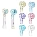 seplouis Toothbrush Covers for Oral b iO Electric Toothbrush Head MultiColored Pack of 6Yellow Dark blue purple Pink Blue Transparent - Image 1