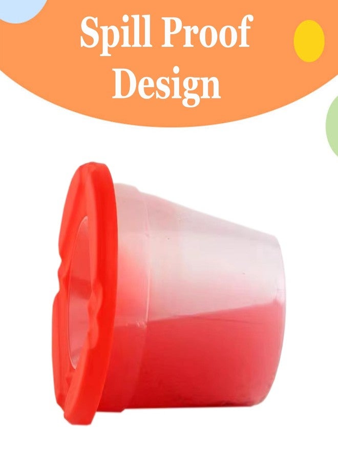 Zilphoba 10pcs Paint Cups with Lids for Kids, Spill Proof Learning Color Cups for Young Artist - Image 2