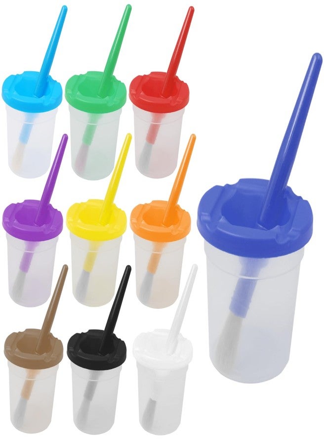 Zilphoba 10pcs Paint Cups with Lids for Kids, Spill Proof Learning Color Cups for Young Artist - Image 1