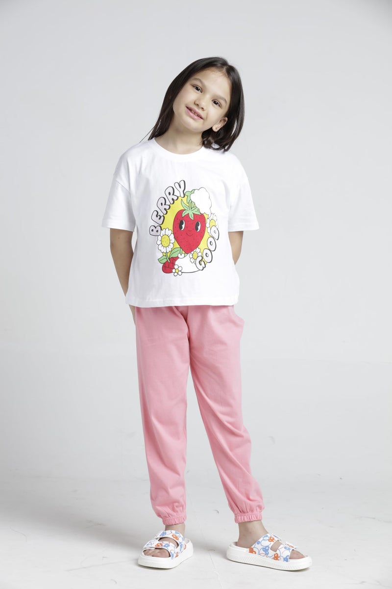 T2F Girls Tshirt and Pants Clothing Set (Pack of 3)(GLS-TSRT-PANT-01_Multicolor 1_2-3 yrs) - Image 2