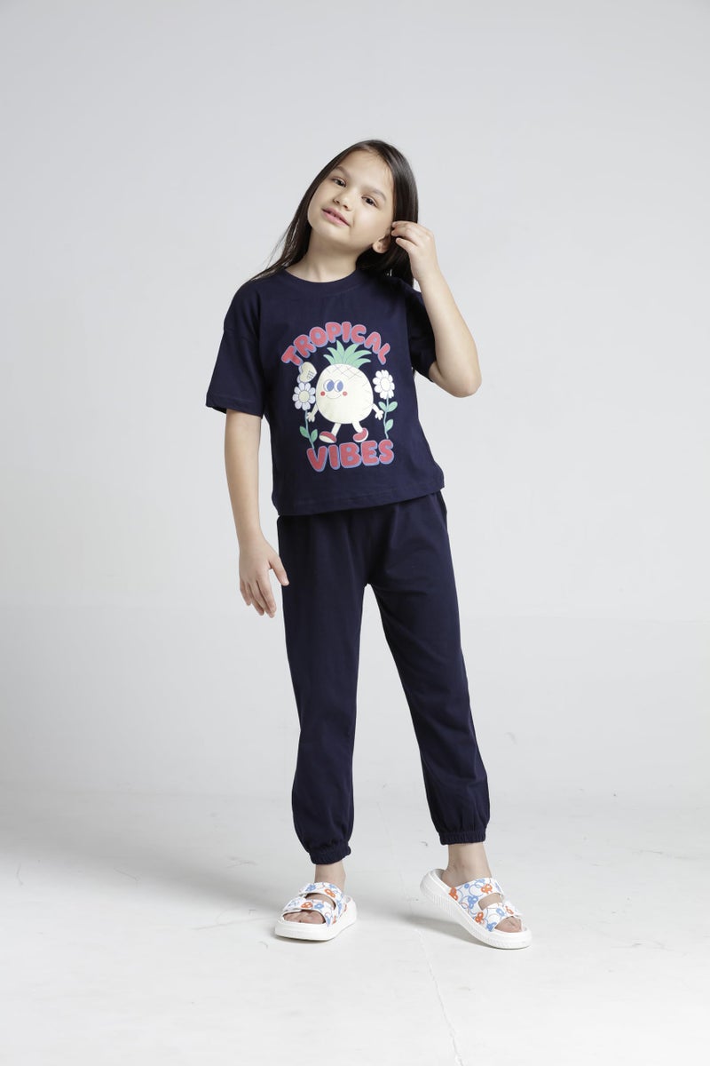 T2F Girls Tshirt and Pants Clothing Set (Pack of 3)(GLS-TSRT-PANT-01_Multicolor 1_2-3 yrs) - Image 4