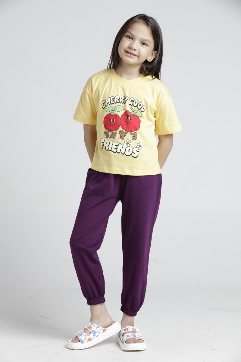 T2F Girls Tshirt and Pants Clothing Set (Pack of 3)(GLS-TSRT-PANT-01_Multicolor 1_2-3 yrs) - Image 5
