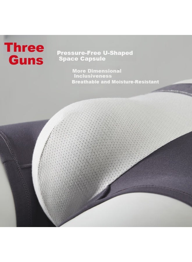 Threegun Men's Underwear Breathable Sweat-absorbing Anti-chafing Boxer Briefs - Image 5