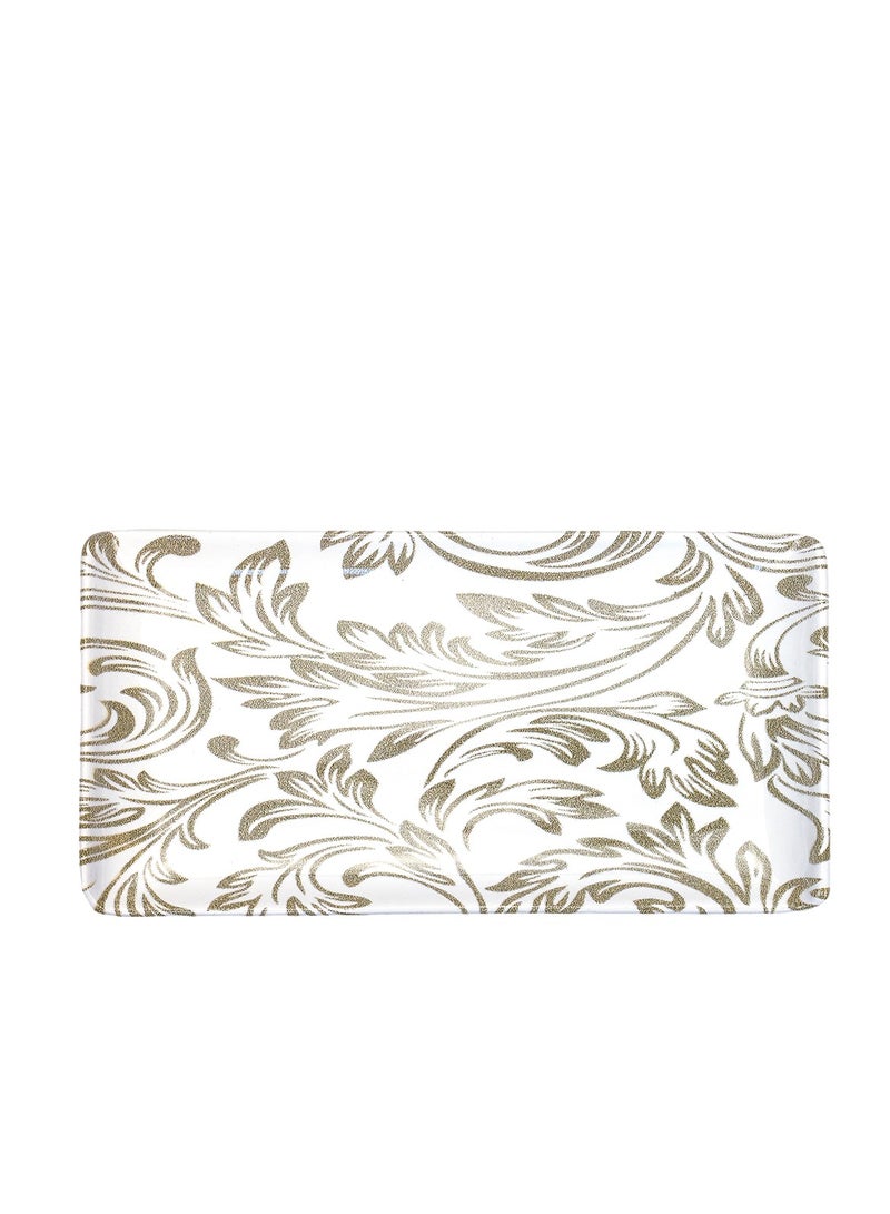 EDESSA Edessa Elana Ceramic Rectangle Serving Plate (White, 12.5 x 24cm, Set of 1)  - Image 3