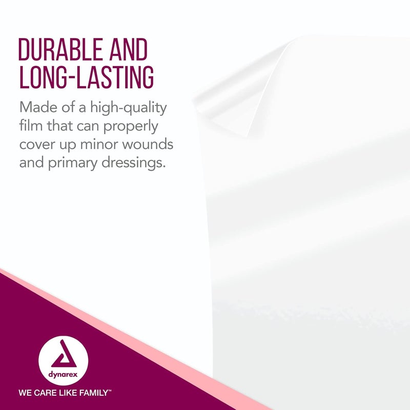 Dynarex لفائف ضمادات الفيلم الشفاف من دايناريكس فيو غارد 10 × 11 ياردة 1 لفة شريط طبي شفاف غير معقم لتضميد الجروح ، ضمادات الوشم وتغطية الجروح - Image 3