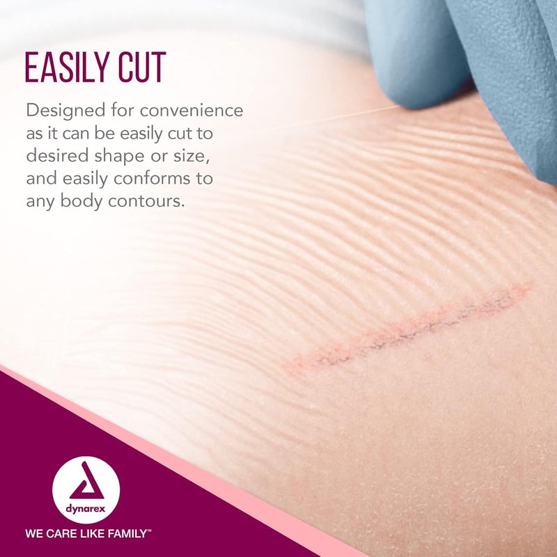 Dynarex لفائف ضمادات الفيلم الشفاف من دايناريكس فيو غارد 10 × 11 ياردة 1 لفة شريط طبي شفاف غير معقم لتضميد الجروح ، ضمادات الوشم وتغطية الجروح - Image 4