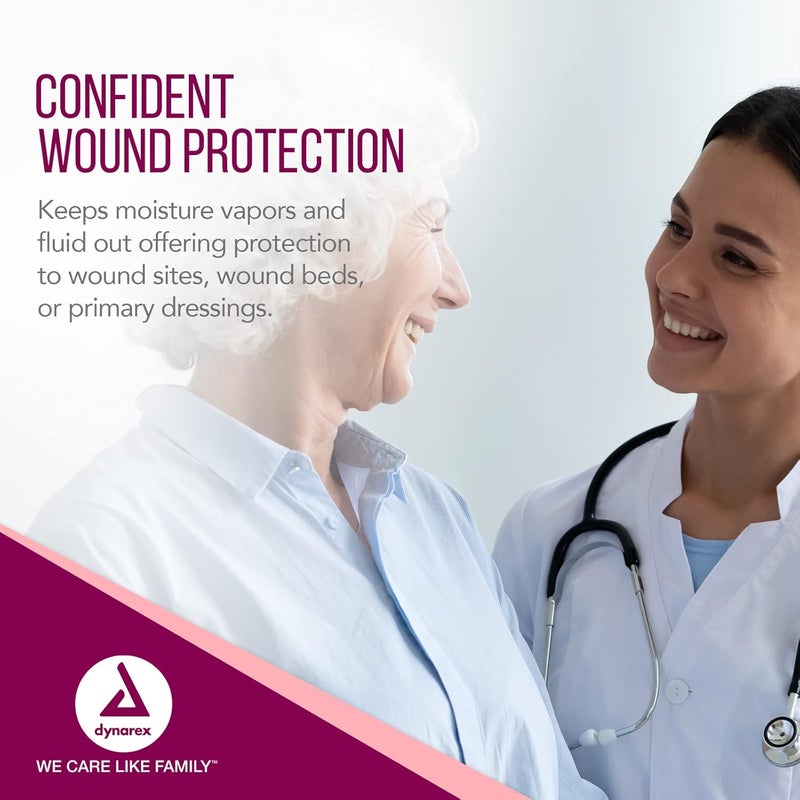 Dynarex لفائف ضمادات الفيلم الشفاف من دايناريكس فيو غارد 10 × 11 ياردة 1 لفة شريط طبي شفاف غير معقم لتضميد الجروح ، ضمادات الوشم وتغطية الجروح - Image 5