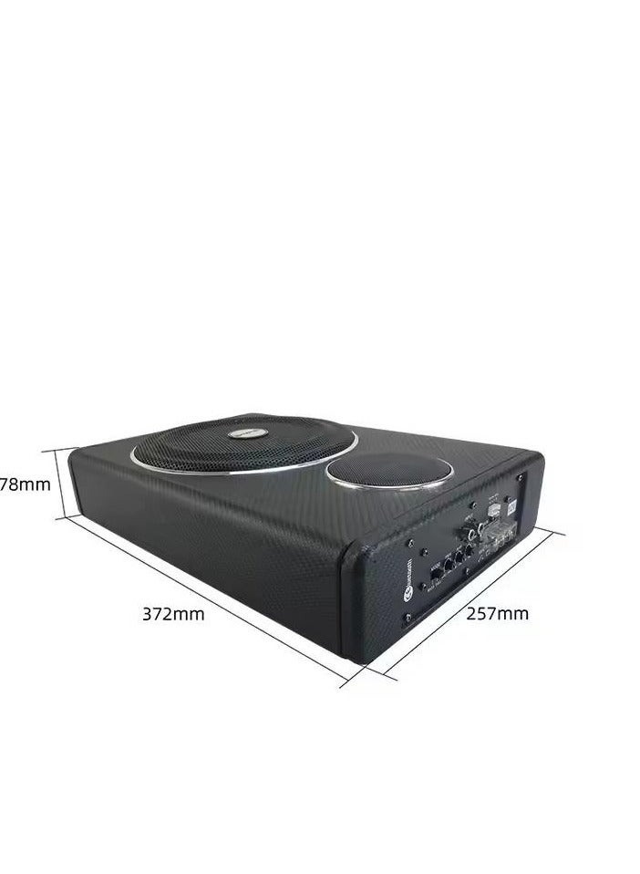 QPERTORS-Car Subwoofer, Active Car Subwoofer Suwbooni Wooden Material Model No. QP-H8BT with BT - Image 3