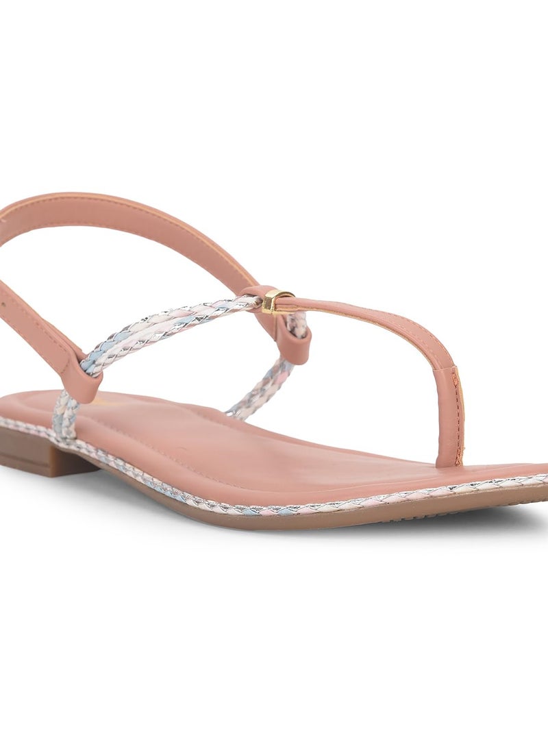 Bata Women Casual Flat Sandal - Beige (5 UK) - Image 5
