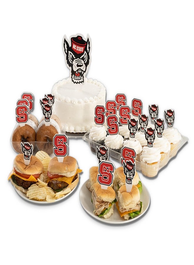 Desert Cactus NC State Wolfpack Food Picks, Cupcake Toppers, 25 pcs - Image 1