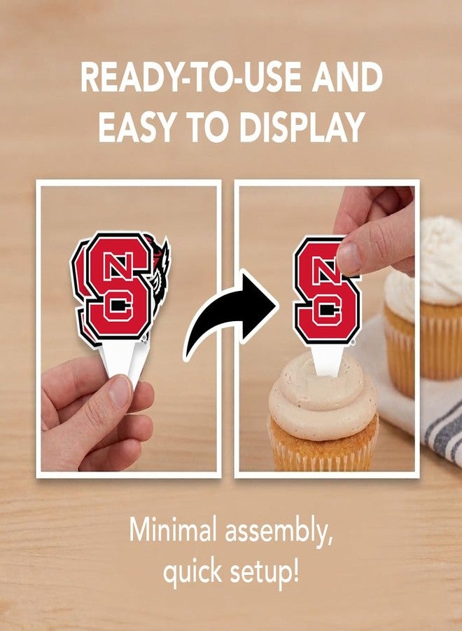 Desert Cactus NC State Wolfpack Food Picks, Cupcake Toppers, 25 pcs - Image 3