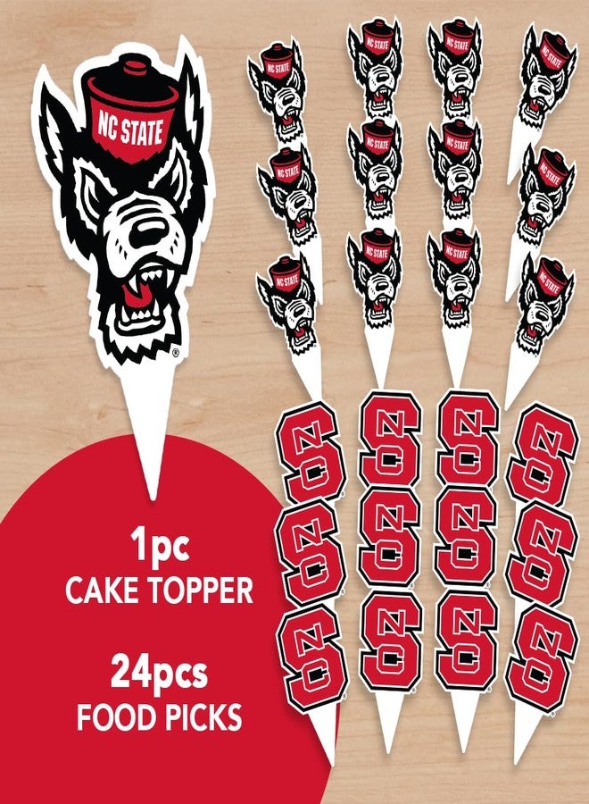 Desert Cactus NC State Wolfpack Food Picks, Cupcake Toppers, 25 pcs - Image 2