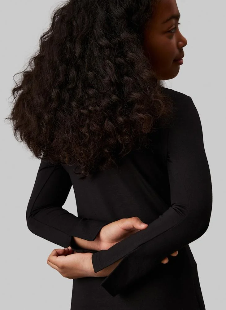 كالفن كلاين جينز PUNTO BOAT NECK LS DRESS