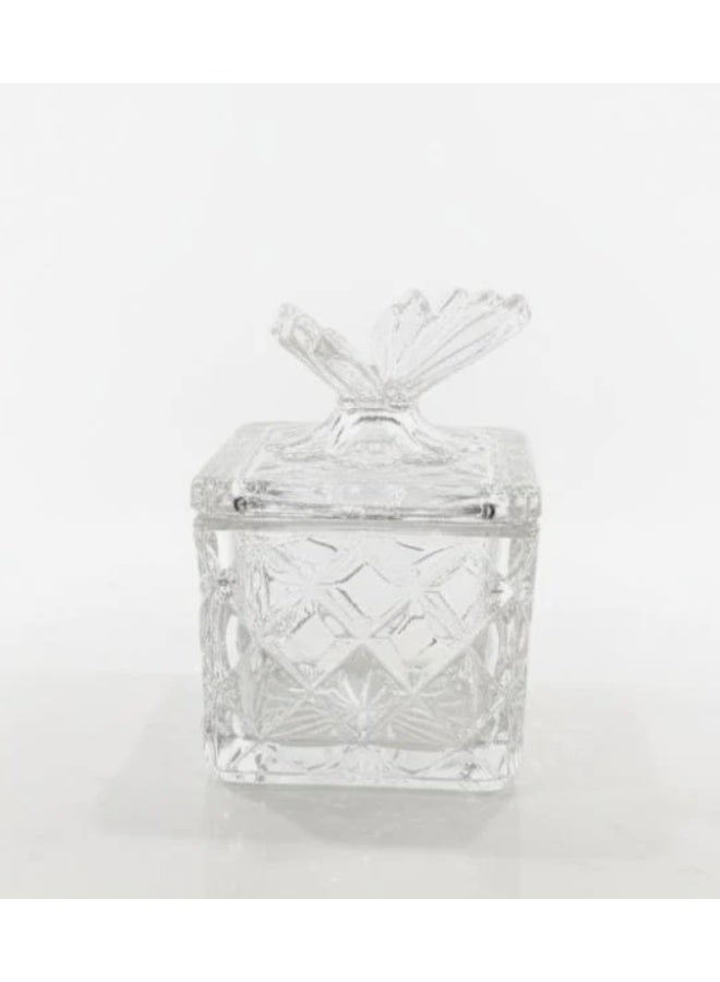 AKDC Glass Candy Pot – 7×7 cm Clear Glass Jar, Ideal for Candy, Dry Fruits, or Decorative Display - Image 2