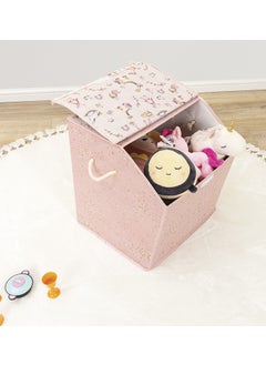 Mor Bebe Purple Bebe Baby Corner Box with Lid Toy Box (Pink) 40X38X44  - Image 2
