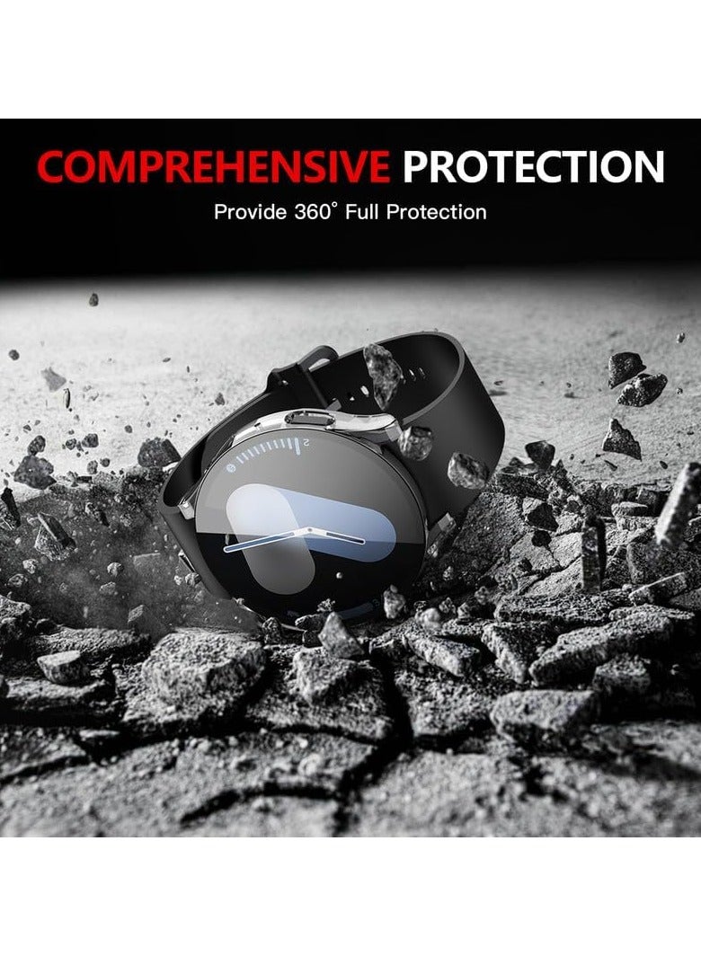 Hard PC Screen Protector Case for Samsung Galaxy Watch 7 44mm,Anti-Slip Ultra-thin Scratch Resistant Cover with Tempered Glass for Galaxy Watch7 44mm,Clear  - Image 4