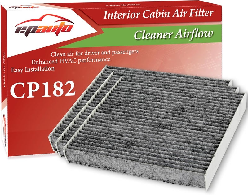 EPAuto [3-Pack] CP182 (CF11182) Cabin Air Filter Replacement for Honda Accord, Civic, CR-V, Fit, HR-V, Insight, Odyssey, Pilot, CR-Z, Clarity;Acura Integra,MDX,RDX,TLX - Fits Select Models 2009-2025 - Image 1
