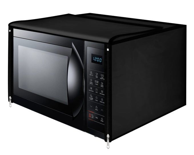 Vintage Pro Microwave Oven Cover Suitable for All Major Brands for Size 41X56X36CMS (Black) - Image 1