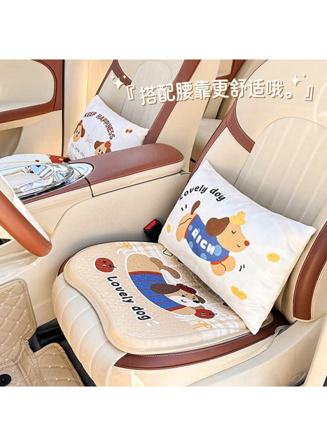 DiGallen Dijialun All-season Car Seat Cushion, Cute Puppy Design, Comfortable Car Seat Cover, Height-increasing Breathable Car Seat Pad, Sausage Dog Patter - Image 2