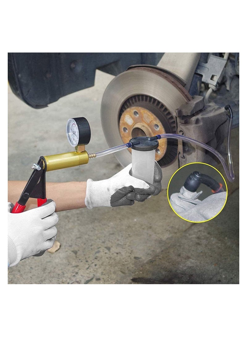 مجموعة اختبار مضخة التفريغ المحمولة باليد ، مقياس الفراغ ومجموعة نزيف الفرامل للسيارات مع حالة المحولات - Image 5