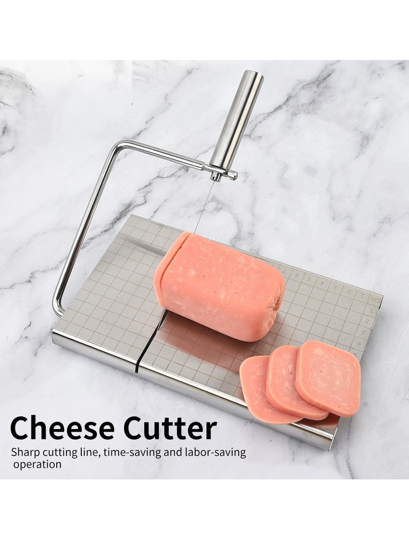 Cheese slicer household ham cheese slicer cheese divider kitchen tool with scale cutting knife  - Image 2
