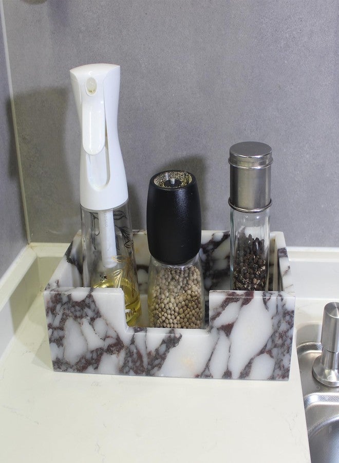Natust Natural Calacatta Viola Marble Napkin Holder, Guest Towel Holder, Paper Hand Basket for Bathroom/Kitchen/Restaurant - Image 3