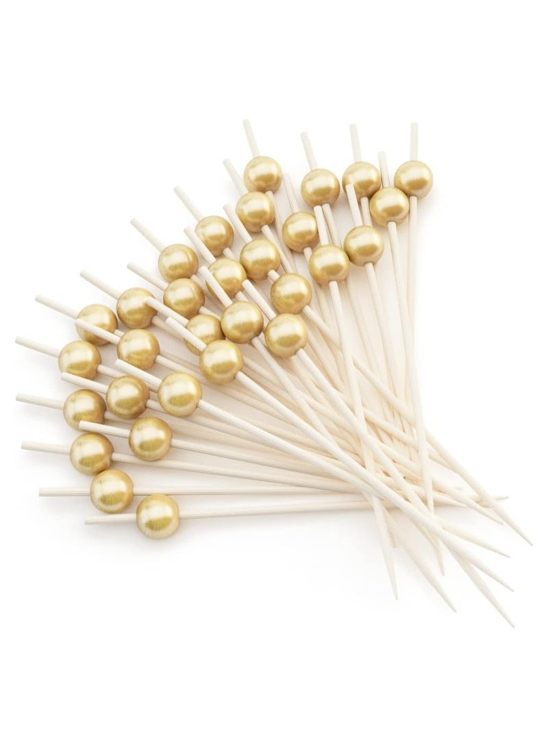 Bamboo Chopsticks Set with Luxury Gold Pearl Finish - 100 Pieces, Perfect for Weddings and Parties - Image 1