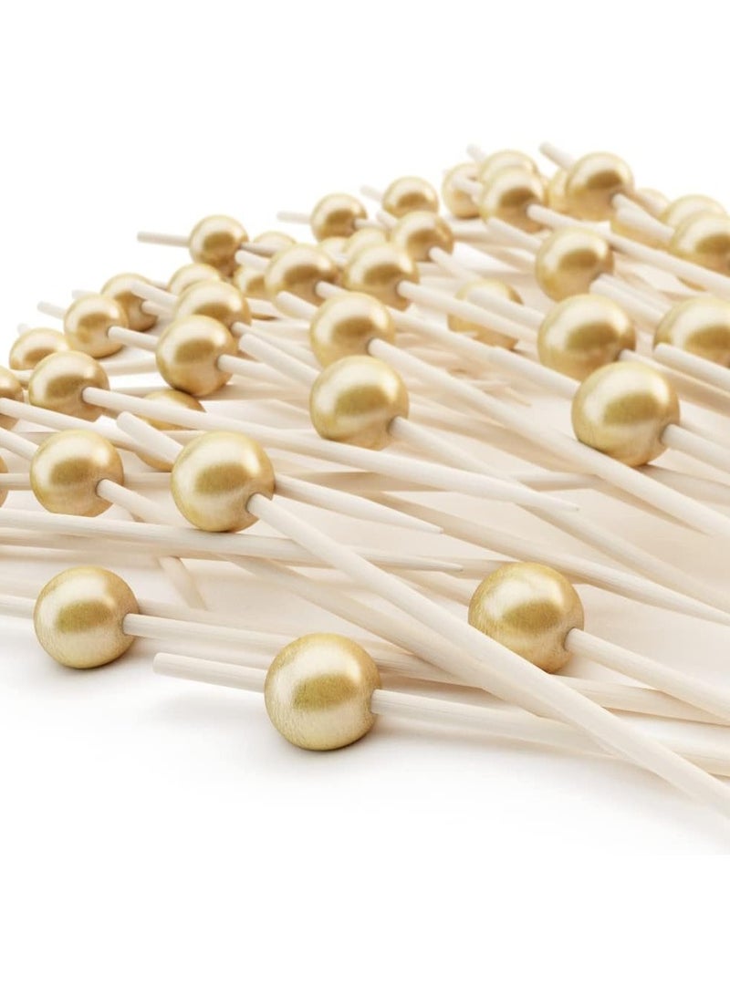 Bamboo Chopsticks Set with Luxury Gold Pearl Finish - 100 Pieces, Perfect for Weddings and Parties - Image 3