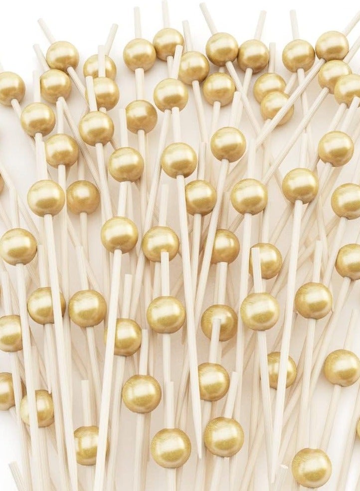 Bamboo Chopsticks Set with Luxury Gold Pearl Finish - 100 Pieces, Perfect for Weddings and Parties - Image 4