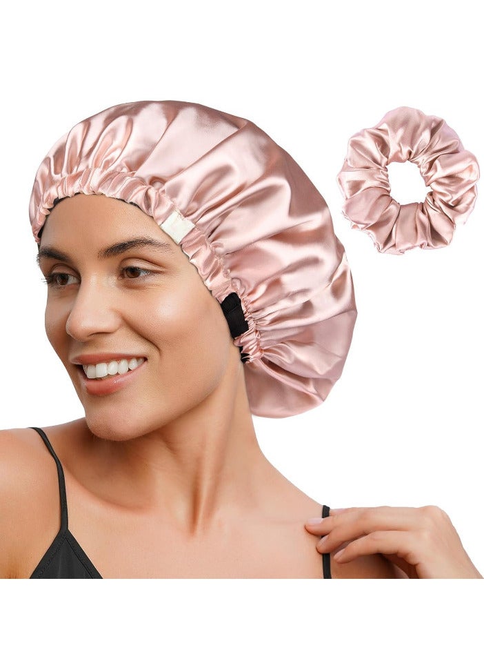 Totti Satin Hair Bonnet For Sleeping, Natural Curly