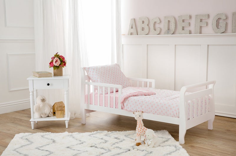 TL Care 100% Cotton Percale 4-Piece Toddler Bedding Set, Pink, for Girls - Image 2